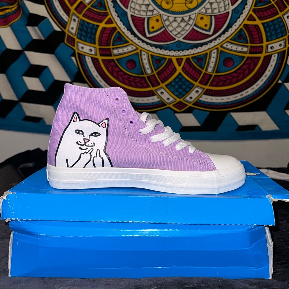 Ripndip Lord Nermal High Top Shoes (Purple) (Converse: Chuck Taylor All Star)